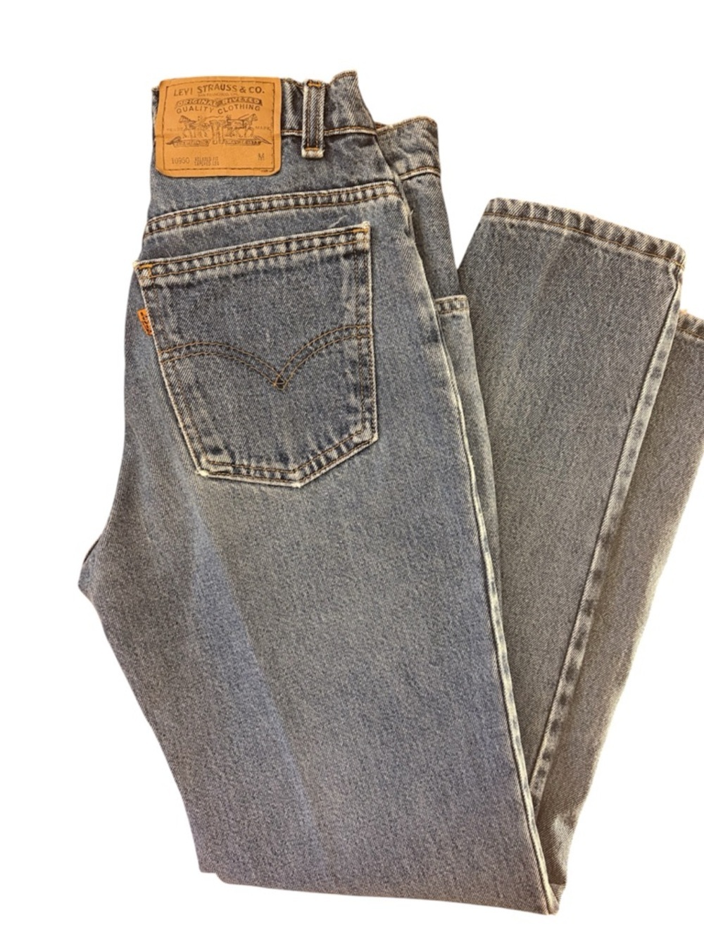 Vintage Levi’s Orange Tab  10950 Relaxed Fit Tapered Leg size 7 Med. Made in USA